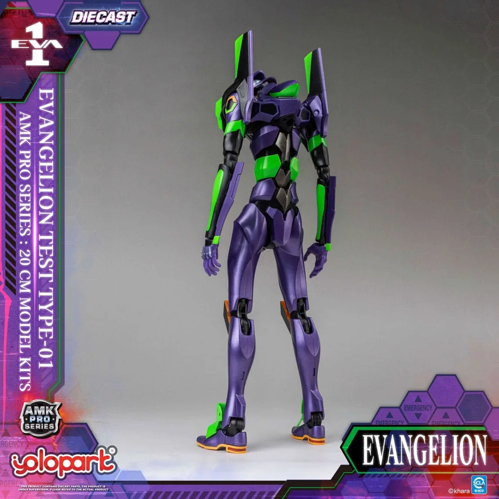 Neon Genesis Evangelion AMK Pro Series Diecast Model Kit Eva-01 Test Type 20 cm
